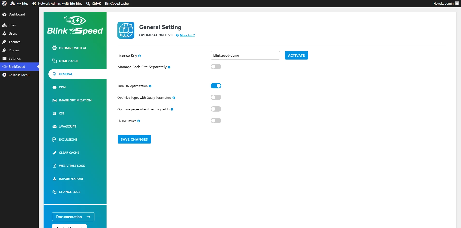 multisite dashboard