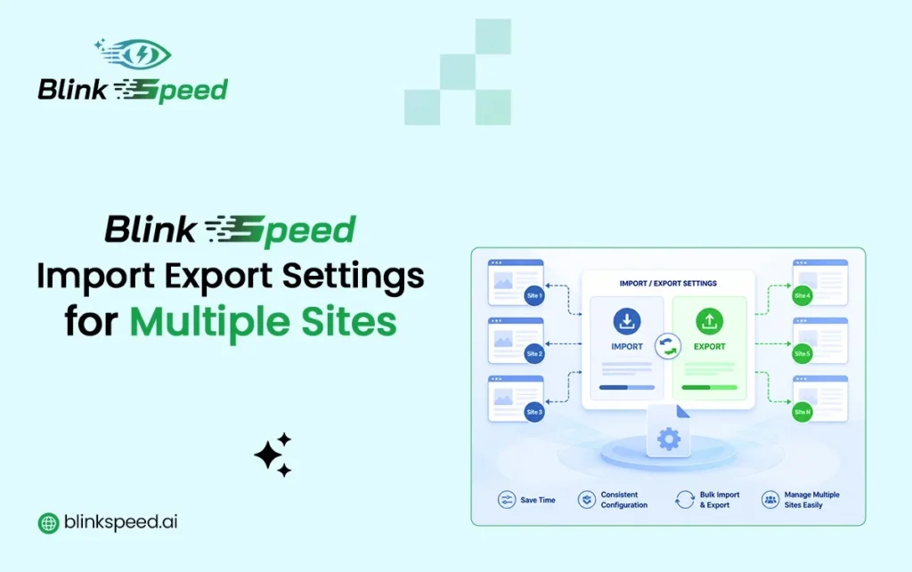 BlinkSpeed Import Export Settings Guide for Multi WordPress Sites - BlinkSpeed AI